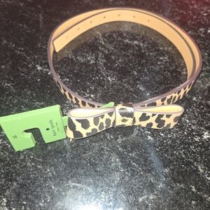 Kate Spade Leopard Print Bow Belt